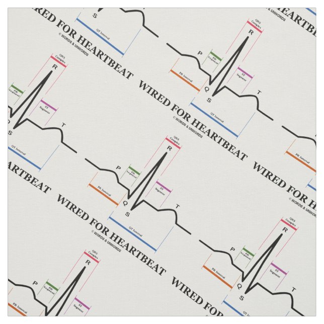 Tissu Câblé pour Heartbeat Electrocardiogramogram ECG EK (Échantillon)