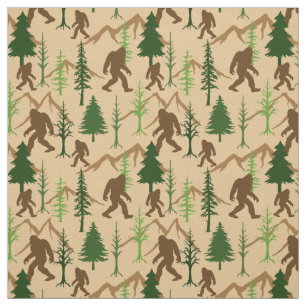 Tissu Cachage des pieds dans la forêt Sasquatch Pattered
