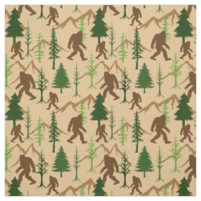 Tissu Cachage des pieds dans la forêt Sasquatch Pattered (Échantillon)