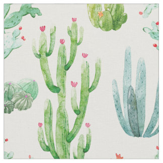 Tissu Cactus de désert d'aquarelle