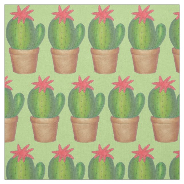 Tissu Cactus vert crique Fleur Cactus Plante pointé (Échantillon)