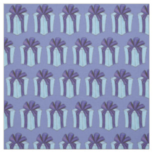 Tissu Cadeau Enveloppé Anniversaire Présente Bow Bleu Vi