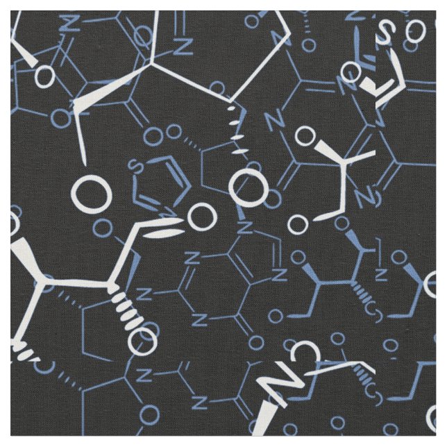 Tissu Cadeaux de chimie de formule chimique (Fermer)