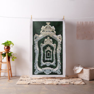 Tissu Cadres Rococo Dk Green Velvet