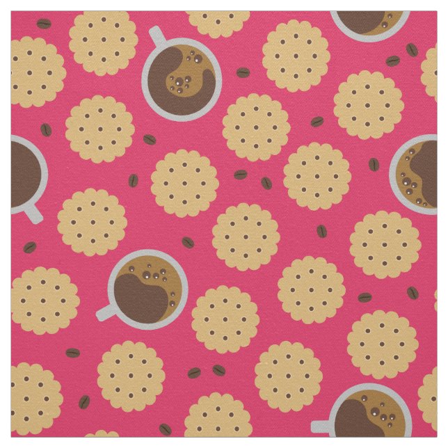Tissu Café et biscuits (Échantillon)