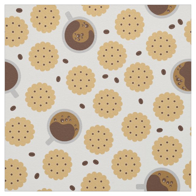 Tissu Café et cookies (Échantillon)