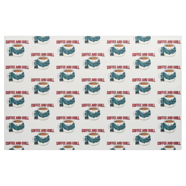 Tissu Café Et Refroidissement (Fat Quarter)