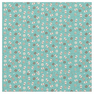Tissu Café Frappuccino Motif de beignets
