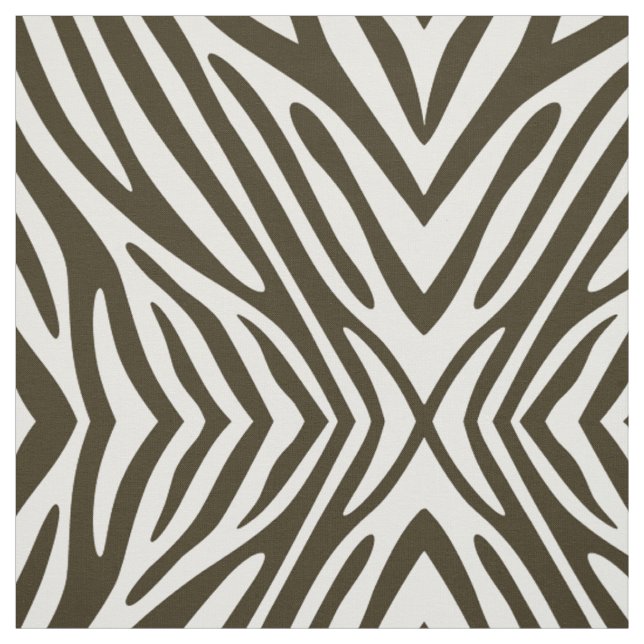 Tissu Café Mocha Neutral Zebra (Échantillon)