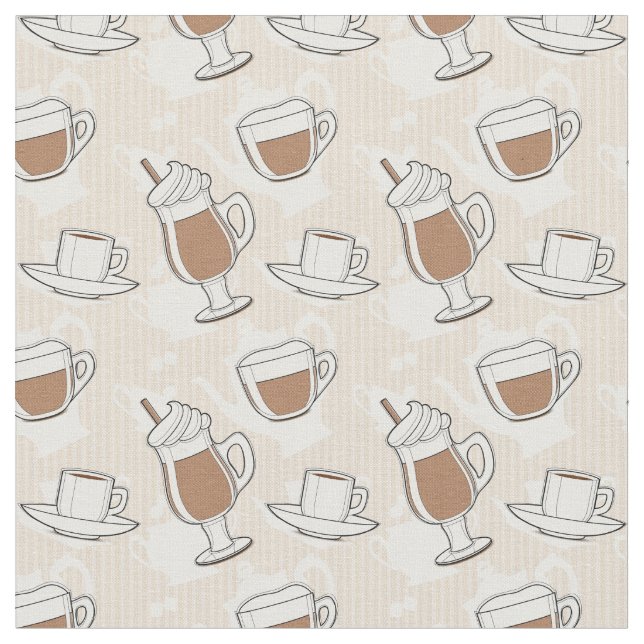 Tissu Café, motif doux (Fermer)