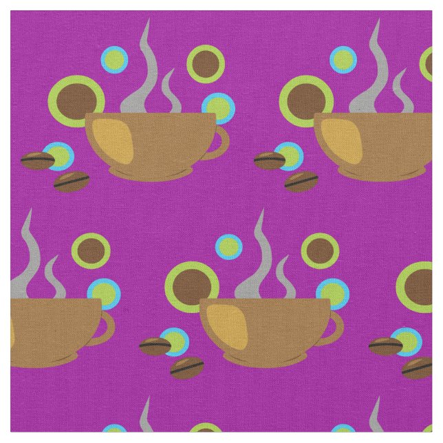 Tissu Café Pop Art (Fermer)