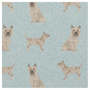 Tissu cairn terrier bleu clair