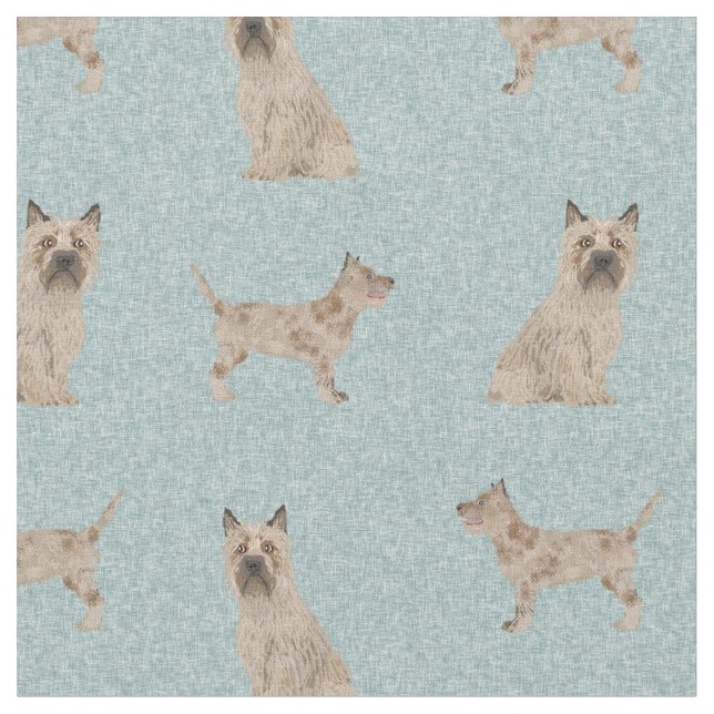 Tissu cairn terrier bleu clair (Fermer)
