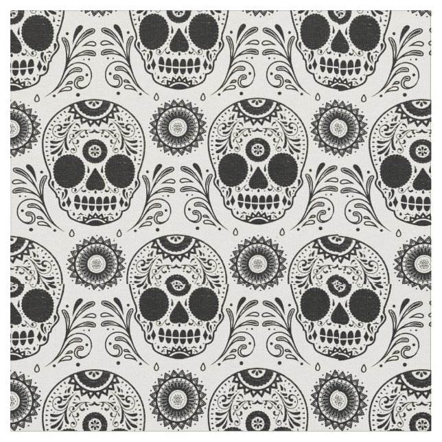 Tissu Calaveras - Crânes - Dia De Los Muertos (Fermer)