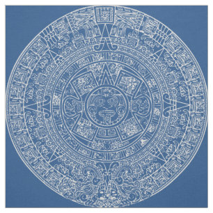 Tissu Calendrier aztèque maya de Sun sur TOUTE COULEUR