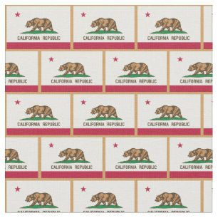 Tissu California Flag & America State Fabric/USA