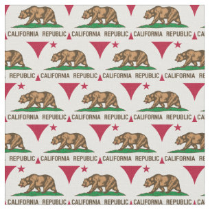 Tissu California Flag & America State Fabric/USA