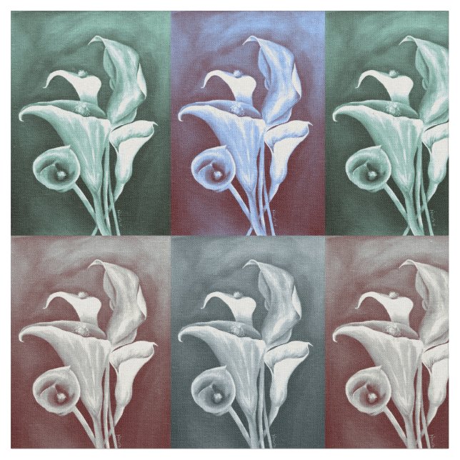 Tissu Calla Lilly - Motif rétro (Fermer)