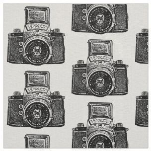 Tissu Caméra reflex vintage - Noir
