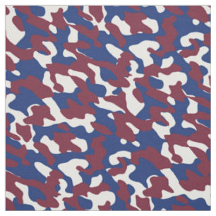 Tissu Camion bordeaux, bleu et blanc