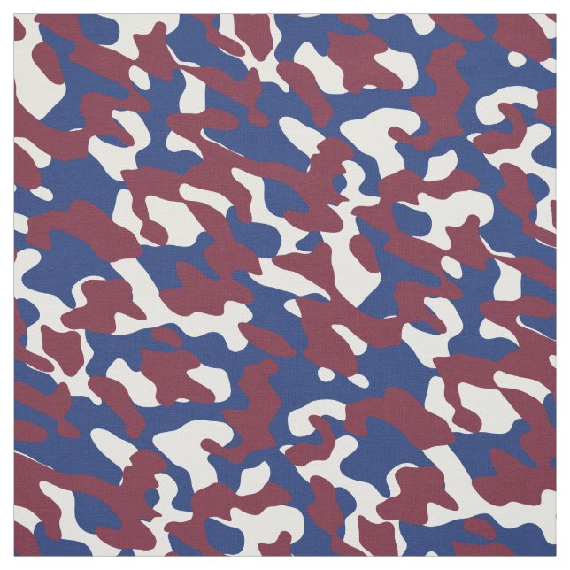 Tissu Camion bordeaux, bleu et blanc (Échantillon)