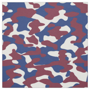 Tissu Camion bordeaux, bleu et blanc