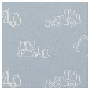 Tissu Camion de garçon constructeur de véhicules de cons