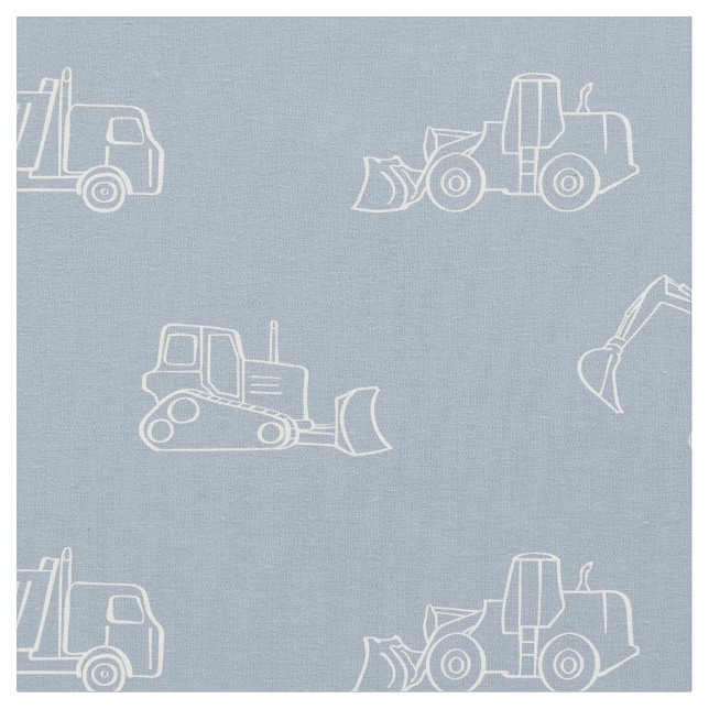 Tissu Camion de garçon constructeur de véhicules de cons (Fermer)