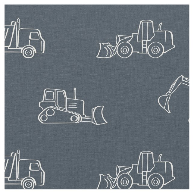 Tissu Camion de garçon constructeur de véhicules de cons (Fermer)