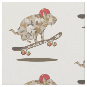 Tissu Camo Capybara Skateboard