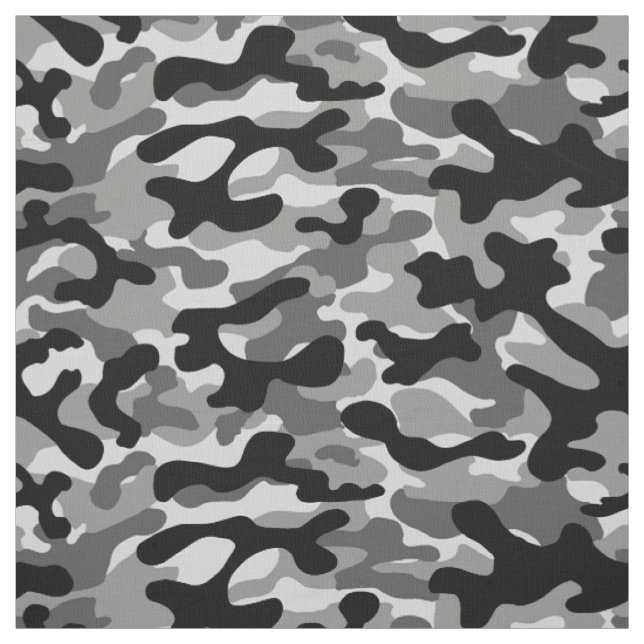Tissu Camo gris noir (Échantillon)