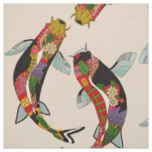 Tissu camomille koi