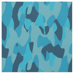 Tissu Camouflage bleu abstrait
