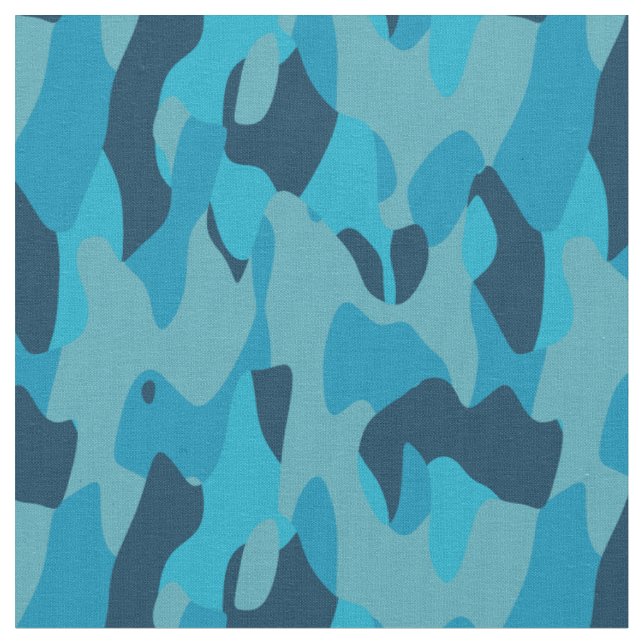 Tissu Camouflage bleu abstrait (Fermer)