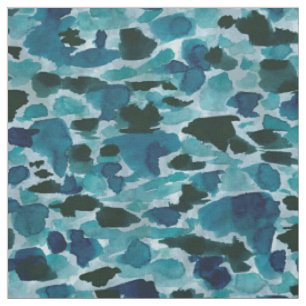 Tissu Camouflage bleu CAMO BLAMO Aquarelle