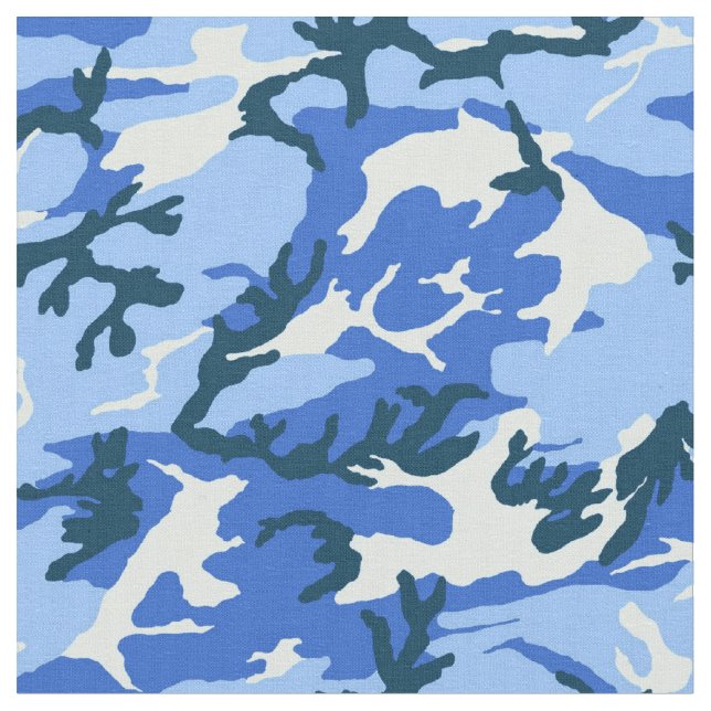Tissu Camouflage bleu ciel Woodland (Fermer)