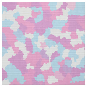 Tissu Camouflage féminin rose pastel