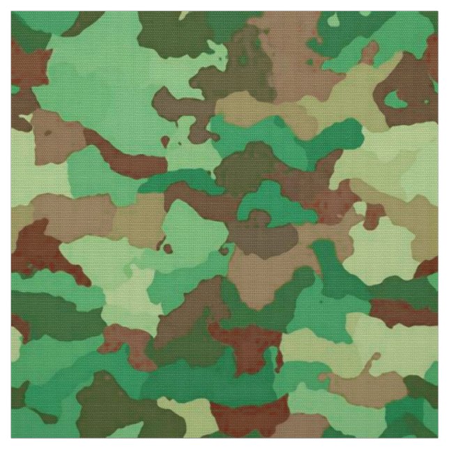 Tissu Camouflage Motif, vert, Brown et Tan (Échantillon)