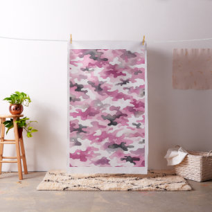Tissu Camouflage rose