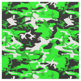 Tissu camouflage vert acide noir blanc