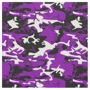 Tissu camouflage violet noir blanc camo