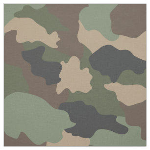 Tissu Camouflage Woodland Camo Kaki vert Tan noir