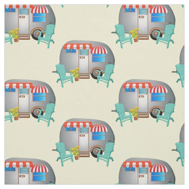 Tissu Camper Caravane Teardrop Thunder_Cove (Échantillon)