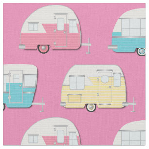 Tissu Campeurs vintages RV Retro Camping