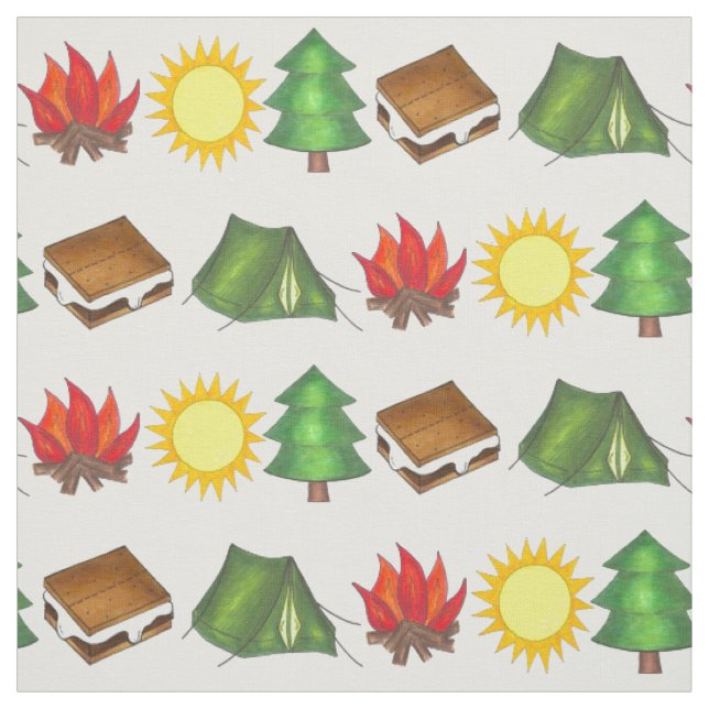 Tissu Camping Camping d'été Camping en plein air Feu de  (Échantillon)