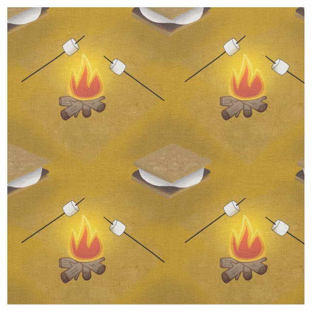 Tissu Camping Camping et Smores Motif (Fermer)