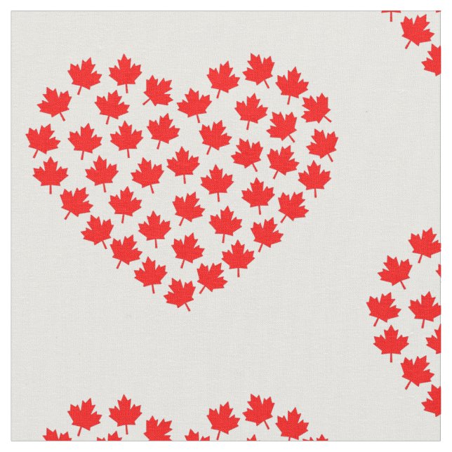 Tissu canada coeur de la feuille d'érable (Fermer)