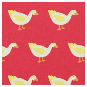 Tissu Canard Mignon Enfant Bébé Nounou Rouge