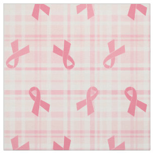 Tissu Cancer du sein Pink Ribbon Plaid Motif