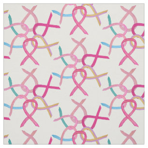 Tissu Cancer du sein Rubans de sensibilisation rose Fabr